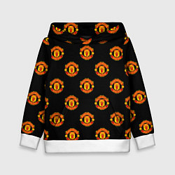 Толстовка-худи детская Manchester United Pattern, цвет: 3D-белый