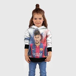Толстовка-худи детская Neymar FCB, цвет: 3D-черный — фото 2