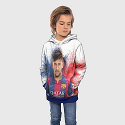 Толстовка-худи детская Neymar FCB, цвет: 3D-синий — фото 2