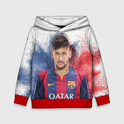 Толстовка-худи детская Neymar FCB, цвет: 3D-красный