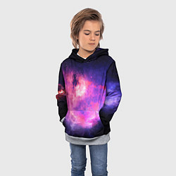 Толстовка-худи детская Космос, цвет: 3D-меланж — фото 2