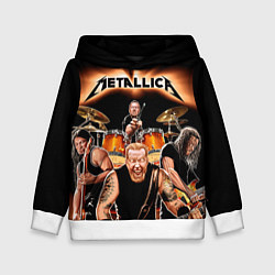 Толстовка-худи детская Metallica Band, цвет: 3D-белый