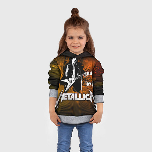 Детская толстовка Metallica: James Hetfield / 3D-Меланж – фото 4