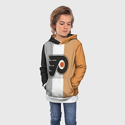 Толстовка-худи детская Philadelphia Flyers, цвет: 3D-белый — фото 2
