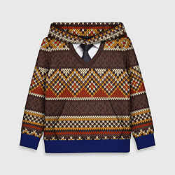 Детская толстовка Зимний узор с галстуком