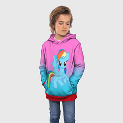 Толстовка-худи детская My Little Pony, цвет: 3D-красный — фото 2