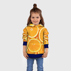 Толстовка-худи детская Апельсинчик, цвет: 3D-синий — фото 2