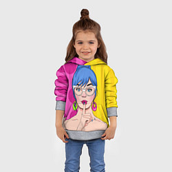 Толстовка-худи детская POP ART, цвет: 3D-меланж — фото 2