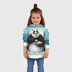 Толстовка-худи детская Кунг фу панда, цвет: 3D-белый — фото 2