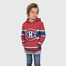 Толстовка-худи детская Montreal Canadiens, цвет: 3D-меланж — фото 2