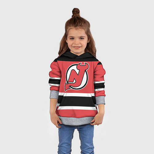 Детская толстовка New Jersey Devils / 3D-Меланж – фото 4