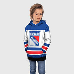 Толстовка-худи детская New York Rangers, цвет: 3D-черный — фото 2