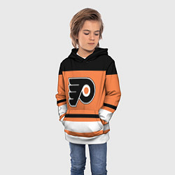 Толстовка-худи детская Philadelphia Flyers, цвет: 3D-белый — фото 2