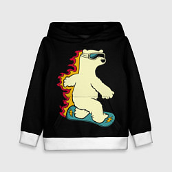 Детская толстовка Мишка на борде