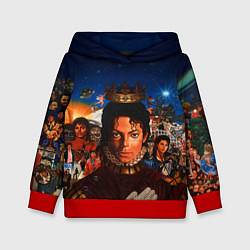 Толстовка-худи детская Michael Jackson: Pop King, цвет: 3D-красный