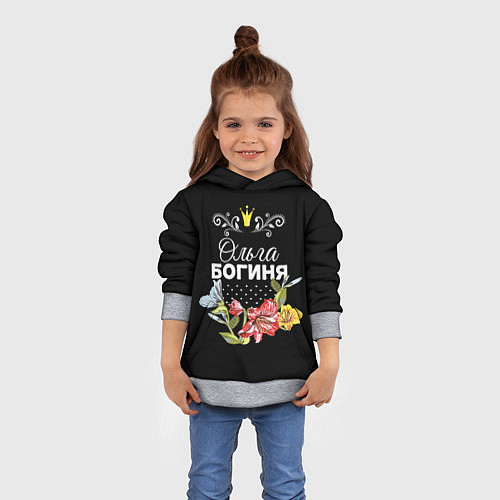 Детская толстовка Богиня Ольга / 3D-Меланж – фото 4