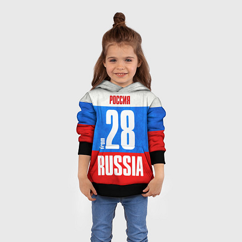 Детская толстовка Russia: from 28 / 3D-Черный – фото 4