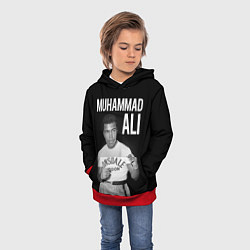 Толстовка-худи детская Muhammad Ali, цвет: 3D-красный — фото 2