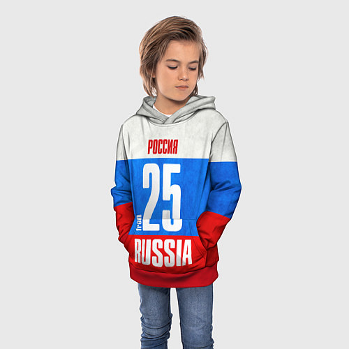 Детская толстовка Russia: from 25 / 3D-Красный – фото 3