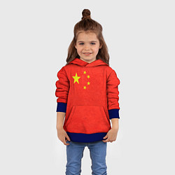 Толстовка-худи детская Китай, цвет: 3D-синий — фото 2