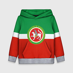 Толстовка-худи детская Татарстан: флаг, цвет: 3D-меланж