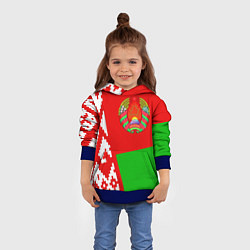 Толстовка-худи детская Патриот Беларуси, цвет: 3D-синий — фото 2