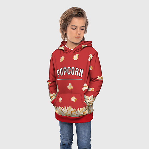 Детская толстовка Popcorn / 3D-Красный – фото 3