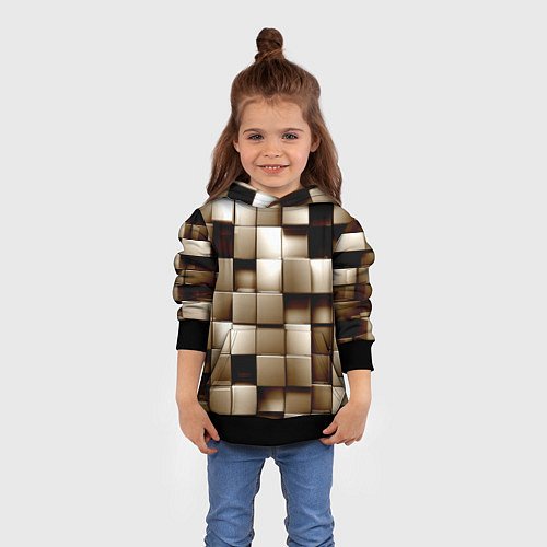 Детская толстовка Кубики / 3D-Черный – фото 4