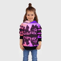 Толстовка-худи детская Hawaii dream, цвет: 3D-черный — фото 2