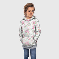 Толстовка-худи детская Flower pattern, цвет: 3D-меланж — фото 2