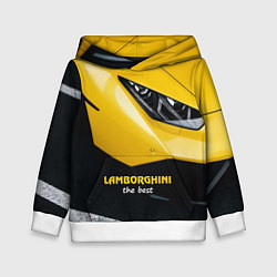 Толстовка-худи детская Lamborghini the best, цвет: 3D-белый