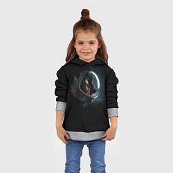 Толстовка-худи детская Aliens Astronaut, цвет: 3D-меланж — фото 2