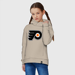 Толстовка оверсайз детская Philadelphia Flyers, цвет: миндальный — фото 2