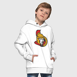Толстовка оверсайз детская Ottawa Senators, цвет: белый — фото 2