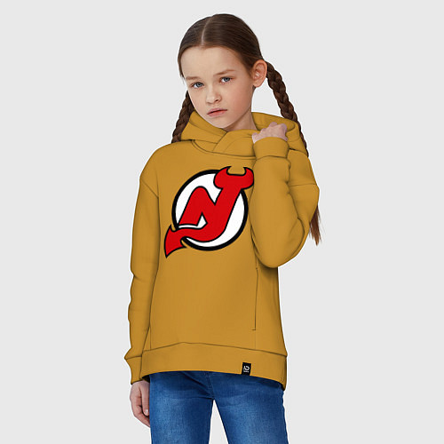 Детское худи оверсайз New Jersey Devils / Горчичный – фото 3