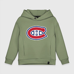 Толстовка оверсайз детская Montreal Canadiens, цвет: авокадо