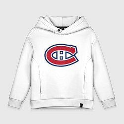 Толстовка оверсайз детская Montreal Canadiens, цвет: белый