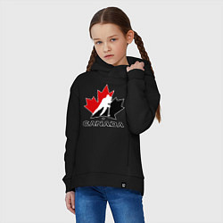 Толстовка оверсайз детская Canada, цвет: черный — фото 2