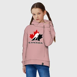 Толстовка оверсайз детская Canada, цвет: пыльно-розовый — фото 2