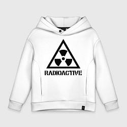 Толстовка оверсайз детская Radioactive, цвет: белый