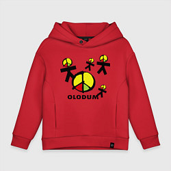 Толстовка оверсайз детская Olodum, цвет: красный