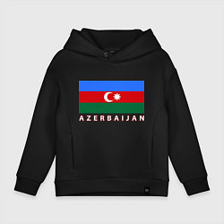 Толстовка оверсайз детская Азербайджан, цвет: черный