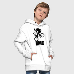 Толстовка оверсайз детская BMX 3, цвет: белый — фото 2