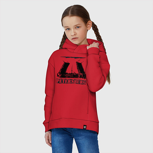 Детское худи оверсайз Санкт-Петербург / Красный – фото 3