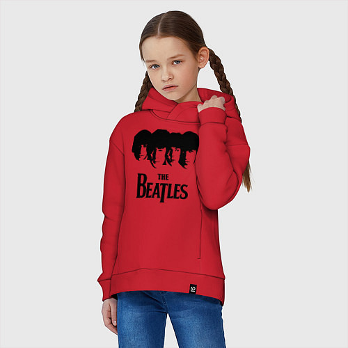 Детское худи оверсайз The Beatles: Faces / Красный – фото 3