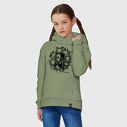 Толстовка оверсайз детская Dolphin: Birds, цвет: авокадо — фото 2