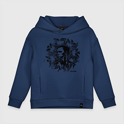 Толстовка оверсайз детская Dolphin: Birds, цвет: тёмно-синий