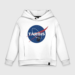 Толстовка оверсайз детская Tardis NASA, цвет: белый