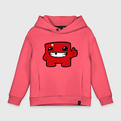 Толстовка оверсайз детская Super Meat Boy, цвет: коралловый