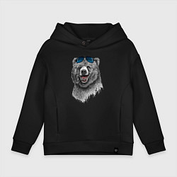 Детское худи оверсайз Медведь в очках